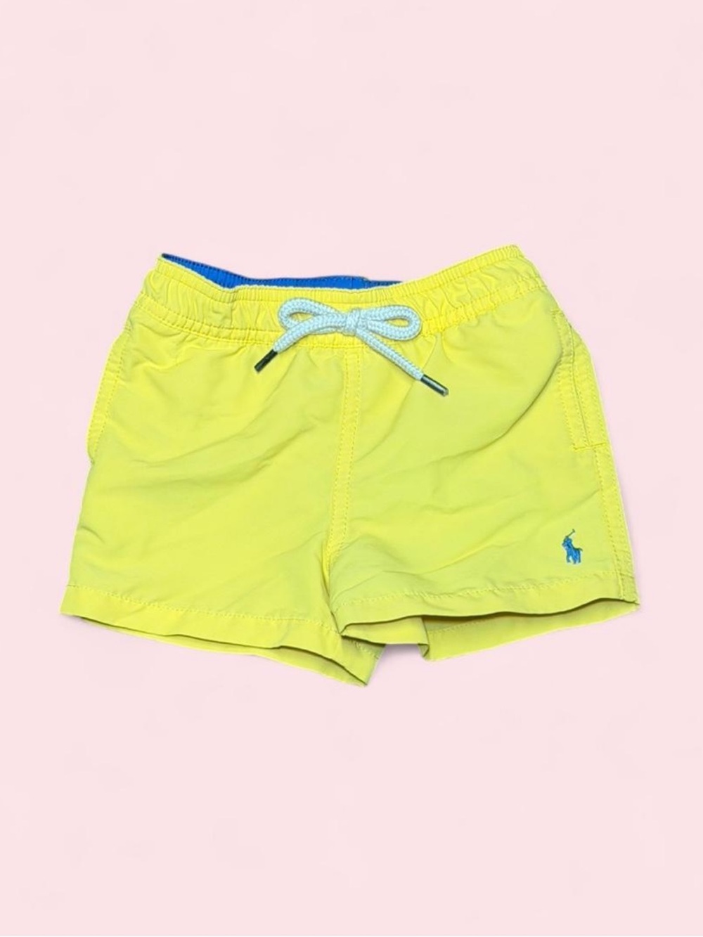 Polo Ralph Lauren Baby Traveler Swim Trunks 3-6M Oasis Yellow Pony Swim Shorts